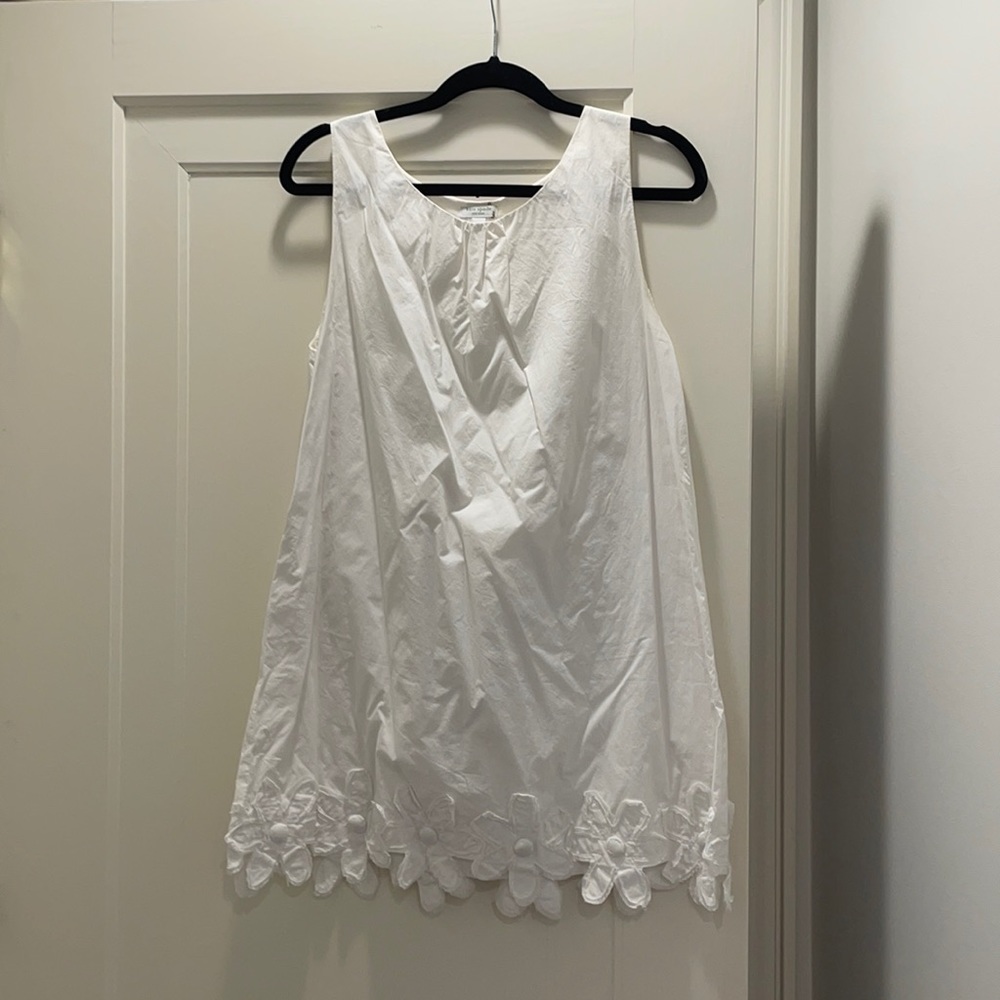 Kate spade white floral trim mini dress